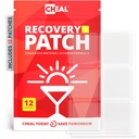 Party Recovery Patches - 12 Pack - Bounce Back After a Night Out. B Complex Formula for Better Mornings - 100% Natural. Transparent & Waterproof - Party Essential - Made in USA