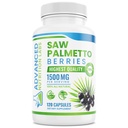 Saw Palmetto Berries & Extract - Supplément de Saw Palmetto de 1500 mg pour les hommes et les femmes - DHT Blocker pour la croissance des cheveux, le soutien de la prostate et la santé urinaire - 120 capsules végétaliennes