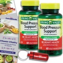Keuze Bundle Spring Valley Blood Pressure Support Vegetarian Capsules 60 Ct 2 pk (120 Totaal) + Vitamine Guide & Pill Container (4 Items)!