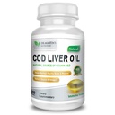 L'huile de foie COD de 300 softgels Source naturelle d'acides gras Omega 3 Triple Strength, meilleure santé immunitaire, os sains et supplément alimentaire musculaire