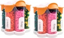 Extra grote pil Organizer dagelijks, wekelijks, maandelijkse supplement fles, schattige Blossom pil Dispenser met 7 XL Compartments (2 Pack Combo) (Orange 2 Pack)