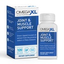 Supplément de soutien conjoint OmegaXL - Soutien musculaire naturel, Huile de moules lipées vertes, pilules de gel mou, sans médicament, 120 Compte