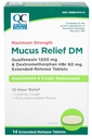 Quality Choice Maximum Strength Mucus Relief DM, Cough Suppressant and Expectorant, 12 Hour Relief, Guaifenesin 1200 mg and Dextromethorphan HBr 60 mg Extended Release Tablets, 14 Count