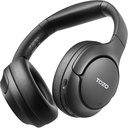 TOZO HT2 Hybrid Active Noise Cancelling Headphones, Wireless Over Ear Bluetooth Headset, 60H Playtime, Hi-Res Audio Custom EQ via App Deep Bass Comfort Fit oorbellen, voor thuis kantoor reizen zwart