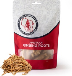 Dairyland American Ginseng Roots Prongs - 4 oz Pack of Wisconsin Ginseng Root - Non-GMO, Glutenvrij Whole Ginseng - Gebruik dit kruidensupplement in soep, thee, congee