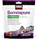 Force Factor Somnapure Melatonine-Gratis Zachte Kauwen, Slaaphulp om de slaapkwaliteit te verbeteren, Slaaphulpen voor volwassenen met Affran, Magnesium, L-Theanine, Kamille, Lemon Balm, Droom Berry Flavor, 30 Zachte Kauwen