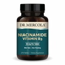 Dr Mercola Niacinamide Vitamine B3-50 mg par comprimé - Soutient la santé métabolique - Non-frappage - Mini-onglets - Non-OGM, sans gluten et sans soja - 270 portions (270 comprimés)