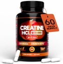 Creatine HCL capsules met HMB - Workout Supplement voor mannen & vrouwen, spier Builder, endurance, sterkte, superieur aan monohydraat: Ingeklemd voor Max Absorptie, Geen belasting, Geen Bloat, 180 Vegan Capsules