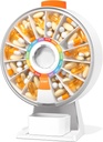 Zoksi Large Fun Pill Dsipenser, Daily Pill Box voor 7 of 14 dagen, Wand-telbare of Tafelblad Weekly Pill Organizer Hold voor geneeskunde, vitamine of supplementen, Pill Case met Easy Press Button (White)