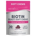NeoCell Biotin Beauty Zachte Kauwen, Voor Gezonde Huid, Haar, Nagels, Energie Ondersteuning Supplement, Acai Berry Smaak, Zachte Kauwen, 30 Telling, 1 Zak