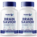 Brain Savior Brain Supplements for Memory and Focus Capsules, BrainSavior Advanced Formula Brain Health Support - Maximum Strength Nootropics Brain-Savior All Natural Support Reviews (2 Pack)