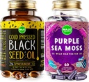 Maju Superfoods Black Seed Oil Capsules en Purple Sea Moss Capsules bundel