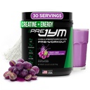JYM Supplement Science Pre JYM Grape Candy Pre Workout Powder for Men & Women, BCAA's, Nootropics, Creatine HCI, Citrulline, Beta-Alanine, Betaine, Taurine, Huperzine, 30 Servers