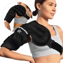 KingPavonini Schouder Ice Pack Rotator Manchet Koude therapie, Herbruikbare Gel Ice Pack voor schouderverwondingen, pijnverlichting, zwelling, schouders Chirurgie, Tendonitis, Bursitis, Zwart, Middelgroot