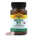 Country Life Méthyl B-12 3000 mcg Lozenges, végétalien, méthylcobalamine pour l'énergie et, facilement absorbé, B12 Vitamine, soutient les niveaux d'énergie, l'endurance et le métabolisme, 50 Compte