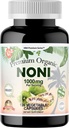 Dr K&C HNHusa Premium Organic Noni 1000 mg 120 Gélules Véggies Puissants Antioxydants purs Soutien Système immunitaire Santé globale Morinda Citrifolia Extrait Vegan Non OGM Aucun supplément de remplissage