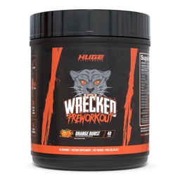 Enorme supplementen Wrecked Pre-Workout, Advanced Formula, Boosts Energy, Focus, Pumps & Performance, 10g L-Citrulline, 6.4g Beta Alanine, 5g Tyrosine, 1g Alpha GPC, 375mg Fast-Acting Cafeine & More