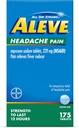 Aleve Céphalées Comprimés anti-douleur et réducteur de fièvre, Naproxène Sodium, pour Céphalées, Médecine de la douleur pour adultes, Pilules anti-douleur, 175 Compte