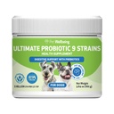 Huisdier Welzijn - Ultimate Probiotic 9 Strains voor katten en honden - Natuurlijke ondersteuning voor spijsvertering en urinetrek gezondheid 160 Gram.
