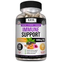 Kaya Naturals Vlierbes Immune Support, Vlierbes met zink en vitamine C voor volwassenen Vitaminen, Probiotica & Kurkuma 1000mg Immuunsysteem Booster Sambucus Capsules - 60 Tel.