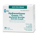 Globe (Box 25 Hydrocortison 1% Maximale sterkte crème, (0,9g Packet) Anti-Itch crème voor roodheid, zwelling, jeuk, huiduitslag, beestjes, eczeem, Meer