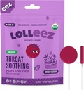 Lolleez Organic Lollipops for Kids Sore Throat Relief, Mixed Berry Perfect voor het verzachten van een pijnlijke keel terwijl het proeven van grote, gemengde Berry smaak, 28 Tellen