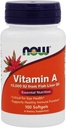 Nu Foods, Vitamine A, 10.000 IE, 100 Softgels