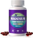 Magnesium Supplement Softgels, Easy Absorptie Magnesium Glycinate Gel Capsules 400 mg met D3 & K2, Hoge biologische beschikbaarheid Magnesium voor slaap & kalme ondersteuning, nerveus, spier & bot gezondheid
