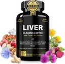 32 in 1 Lever Reinigen Detox & Reparatie Formule met Apple Cider Vinegar, Milk Thistle Supplement, Artichoke, Dandelion Root Supplement - Niet GMO & Vegan Herbal Lever Ondersteuning & Reparatie