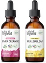 Wilde en organische leverreiniging Tinctuur 2 fl oz & Mullein Tinctuur 2 fl oz