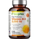 Vitamine D3 5000 IE Softgels 120 Telling (125mcg) - Vitamine D-3 High-Potency in Extra Virgin Olive Oil Non-GMO Soy Free for Men and Women - Vit 3D supplement ondersteunt sterke botten & Immune Health