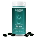 Iwi Life Brain Omega-3, 60 Softgels (30 Servings), Vegan Plant-Based Algae Omega-3 with EPA + DHA, Focus, Memory and Mood Support Dietary Supplement, Krill & Fish Oil Alternative, No Fishy Aftertaste