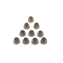 Gehoorhulp Domes Smoky Gray Tips Oorstukken Comfortabel voor Open Fit BTE Geluidsversterker PSAP Kit Onzichtbaar, met uitzondering van RIC 5mm (S * 10)