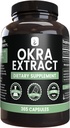 PURE ORIGINEEL INGREDIËNTEN Okra Extract (365 capsules) Geen Magnesium of rijstvullers, altijd zuiver, lab geverifieerd