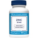 De vitamine Shoppe Zink 50MG - Immune Support, Skin Health & Antioxidant Protection, Essential Mineral (100 Capsules)