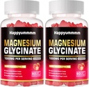 Magnesium Glycinate Gummies 1000mg - Suikervrij Magnesium Kalium Supplement met Vitamine D, B6, CoQ10 voor Kalm Mood & Slaap Ondersteuning - 120 Aardbei Gummies