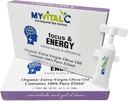 MyVitalC Focus & Energy Supplement - Pure ESS60 in biologische Extra Virgin olijfolie - 30 dagen levering 150 ML - verpakking van 6