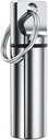 Small Pocket Pill Box Keychain, Aluminium Legering Portable Mini Pill Organizer Case Container voor Purse, waterdichte metalen pilhouder Medicine Fles voor Outdoor Camping Reizen (Zilver)