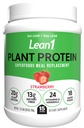 Lean1 Plant Based Protein Poeder, Maaltijd Vervanging, aardbeien smaak, 15 porties