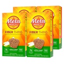 Métamucil Pomme de Crisp aromatisé Fibre mince supplément de fibre alimentaire avec Psyllium Husk, 9.3 Ounce, Pack de 4