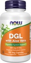 NOW Foods Supplements, DGL with Aloë Vera (Deglycyrrizinated Licorice) Dieetsupplement, 100 Veg Capsules