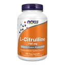 NOW Foods Supplementen, L-Citrulline 750 mg, Ondersteunt eiwit Metabolisme*, Aminozuur, 180 Veg Capsules