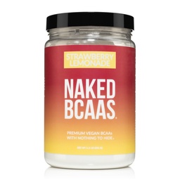 Naked aardbei limonade BCAA's Aminozuren poeder, 100% zuiver 2:1:1 Formule, Vegan vertakte keten Aminozuren, Instantized Alle natuurlijke BCAA Powder Supplement - 501 Gram, 34 Servers