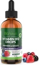 Bio Naturals Vitamine B12 Liquid Drops for Adults & Kids - 100% Natural Sublingual Methylcobalamine - Hoogste Absorptie - Energie & Booster Helpt bij vermoeidheid & Zwakheid - Wild Berry - 2 fl oz