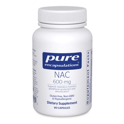 Pure Encapsulations NAC 600 mg - N-Acetyl Cysteine NAC Supplement for Long Health & Immune Support, Liver Support & Antioxidants* - with Freeform N-Acetyl-L-Cysteine - 90 Capsules