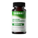 Supplément de désintoxication du foie, 30 000 mg Extrait de chardon, curcuma, artichaut et glutathion – Soutient la santé du foie et la fonction antioxydante – 60 comprimés