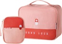 paerma Lege EHBO Tassen Travel Medical Supplies Insulated Medicine Bag Handige veiligheid Kit pak voor familie buiten Wandelen Camping Car Office werkplek,Roze