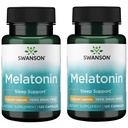 Swanson Melatonine - Kruidensupplement - Slapen en ontspannen - 120 capsules, 1 mg Elke (2 verpakkingen)