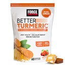 FORCE FACTOR Better Kurkuma supplement 400mg met zwarte peper & gember, extra sterkte gezamenlijke ondersteuning, superieure absorptie, zoals Kurkuma Gummies, Fruit Splash, 60 Kurkuma Kauwen