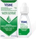 Visine Allergie Eye Relief Multi-Action Antihistamine et Redness Reliever gouttes oculaires avec Maléate de Phéniramine et HCl Naphazoline, Traitement Allergie Eye Drop pour Rouge, Eyes démangeaisons, 0,5 fl. oz